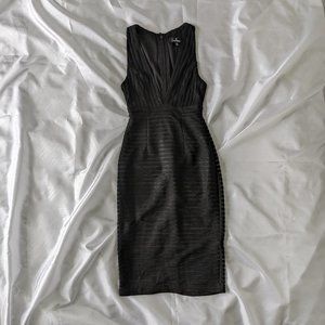 Lulu's V-neck Mesh Stripe Dress (XS)